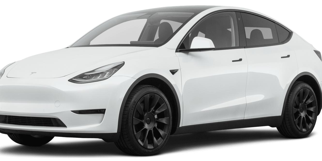 TESLA MODEL Y 2021 5YJYGDED4MF124202 image